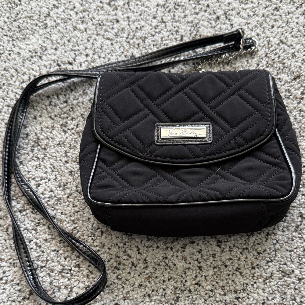 Vera Bradley Quilted Black Crossbody Bag